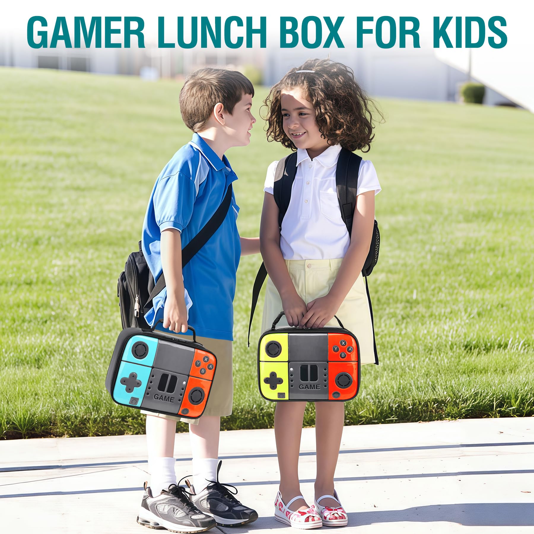 Tongtai Fiambrera para niños, bolsa de almuerzo aislada para niños, bolsa de almuerzo térmica de cuero para la escuela, bolsa de refrigerador aislada para niños, niñas, niños y adolescentes