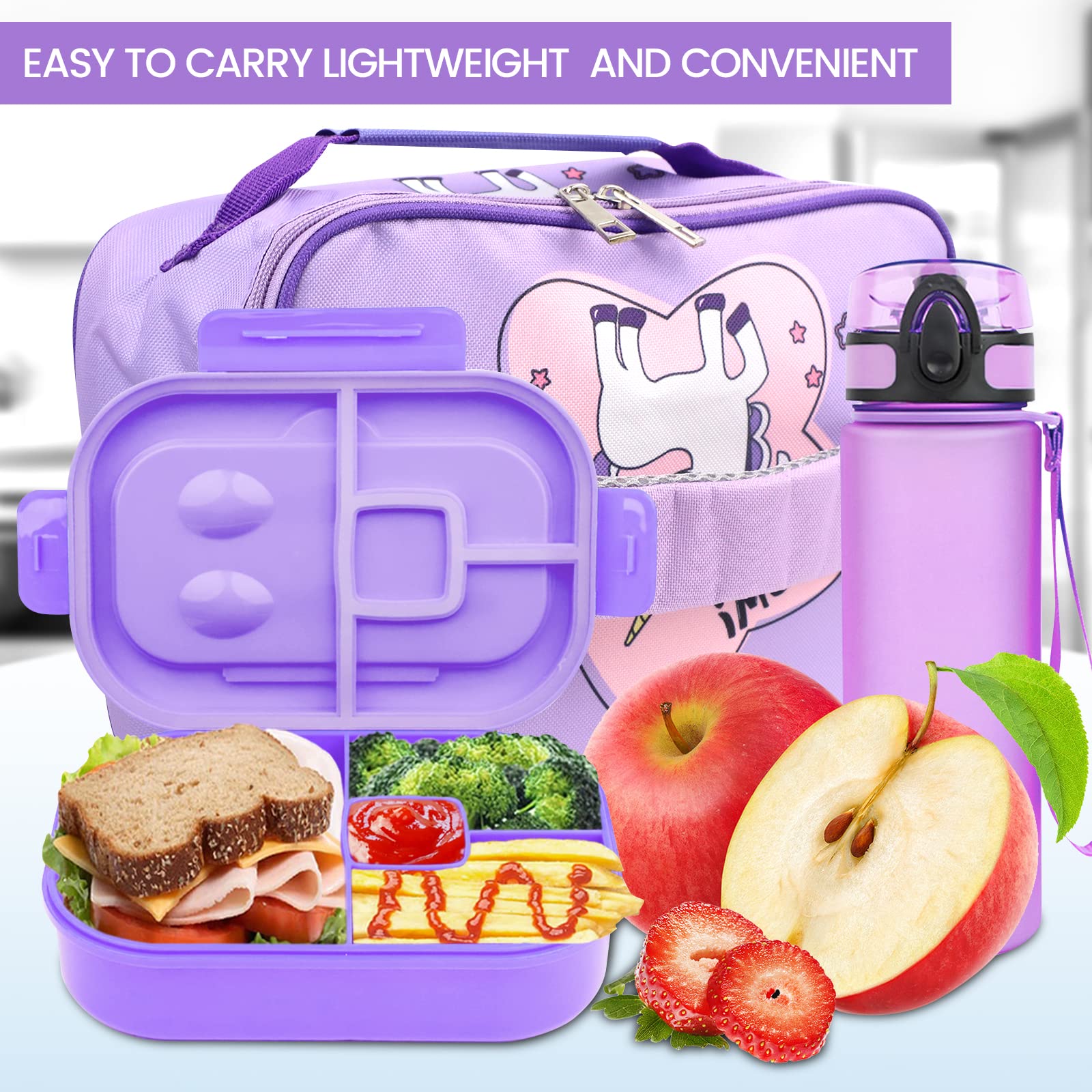 Borsa Termica Bambini 27x19x11cm - Lunch Bag Impermeabile Con Isolante - Foto 3