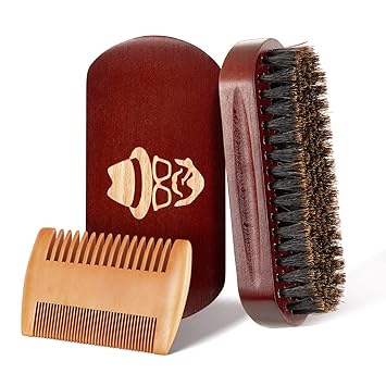 Beard Brush, 100% Boar Bristle Natural Black Walnut Wood Beard
