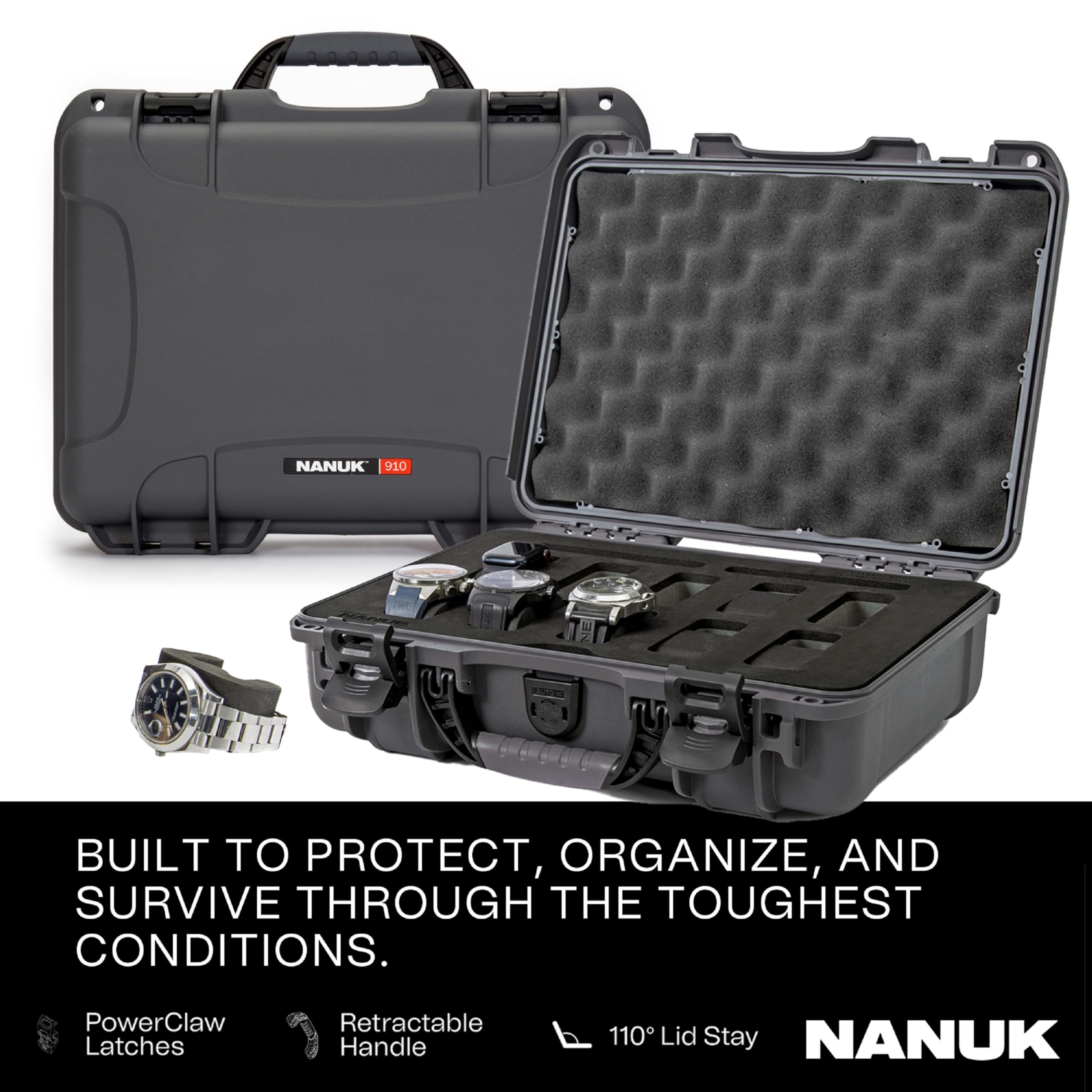 Amazon.com: NANUK 910 Waterproof Watch Travel Case - 10 Slot Watch