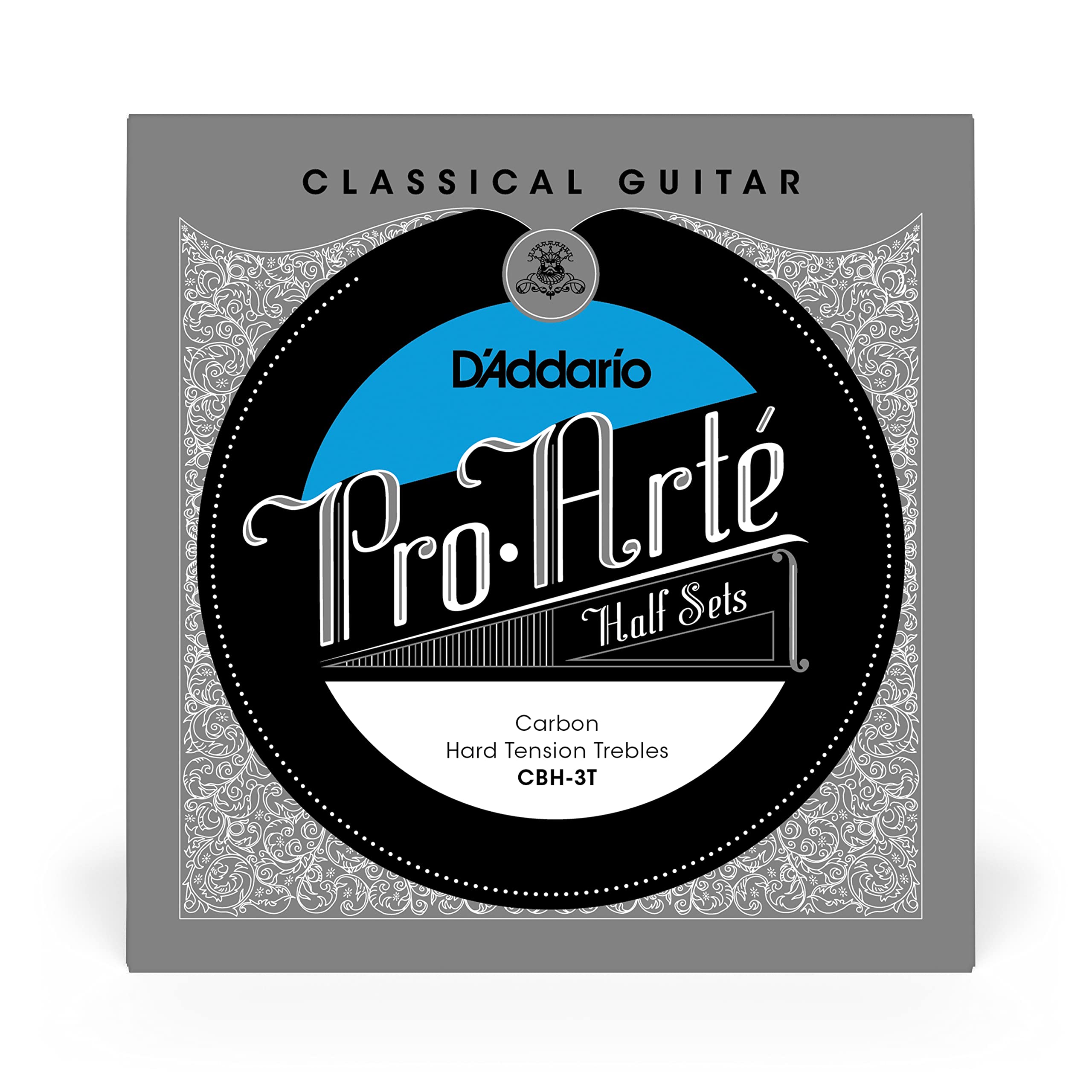 D’Addario Guitar Strings - Pro-Arte Nylon Guitar Strings - CBH-3T - Classical Guitar Strings - Half Sets, Hard Tension, Carbon