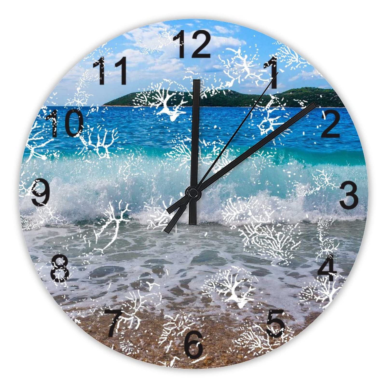 Horloge murale silencieuse décoration de la maison horloge fonctionne avec piles
