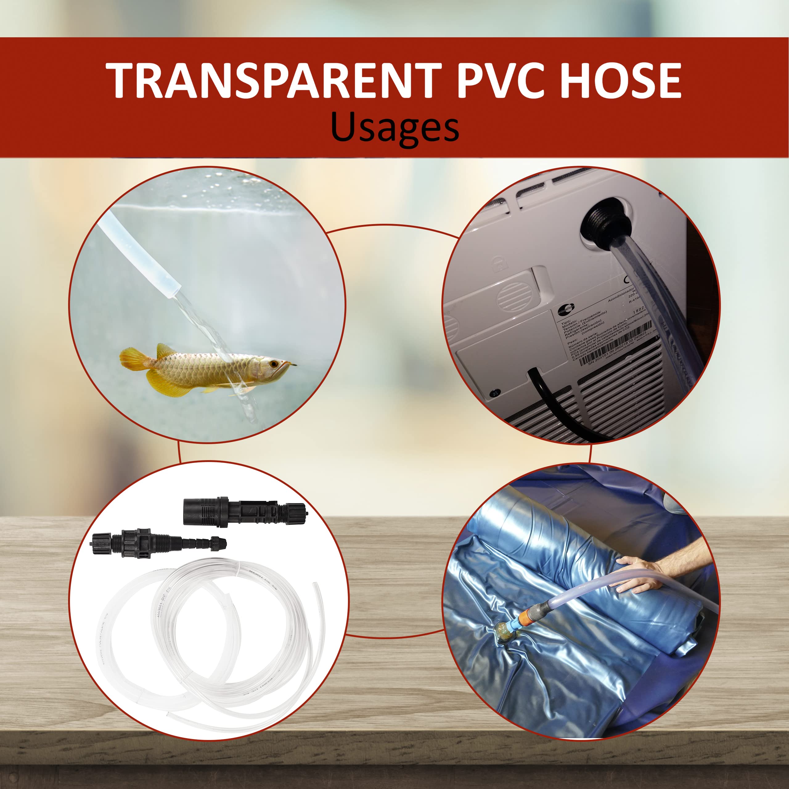 PVC-Schlauch, transparenter flexibler PVC-Schlauch 17 mm x 12 mm (10 m) für Craft-Bier, Aquarien und Trinkwasser, lebensmittelecht, BPA-frei, robust und langlebig, für Hydrokultur und Hausanschlüsse