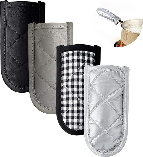 Patelai 4 fundas para mango de sartén de hierro fundido, resistentes al calor, antideslizantes, para utensilios de cocina