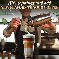 Vista 8 de Cuchara de bar para mezclar cócteles, 4 unidades, agitadores de cóctel de acero inoxidable de 12 pulgadas de largo con superficie pulida, ideal