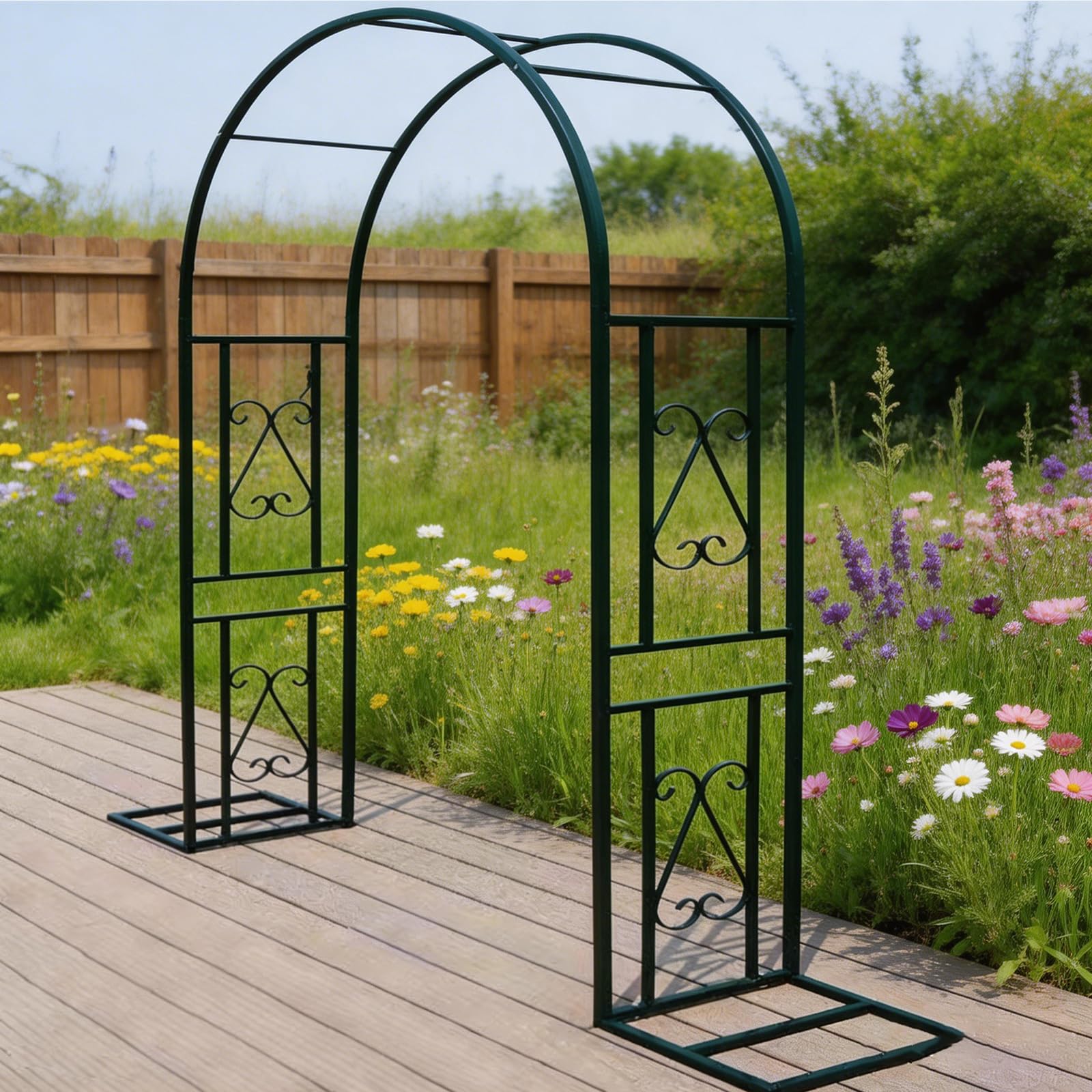 eryssgbf Garden Arch - Heavy-Duty Metal Wedding Arbor Trellis for Climbing Plants Outdoor, Wedding Arch Archway for Ceremony Party Decorations Pergola for Backyard, Lawn, Patio, Yard โ image 1