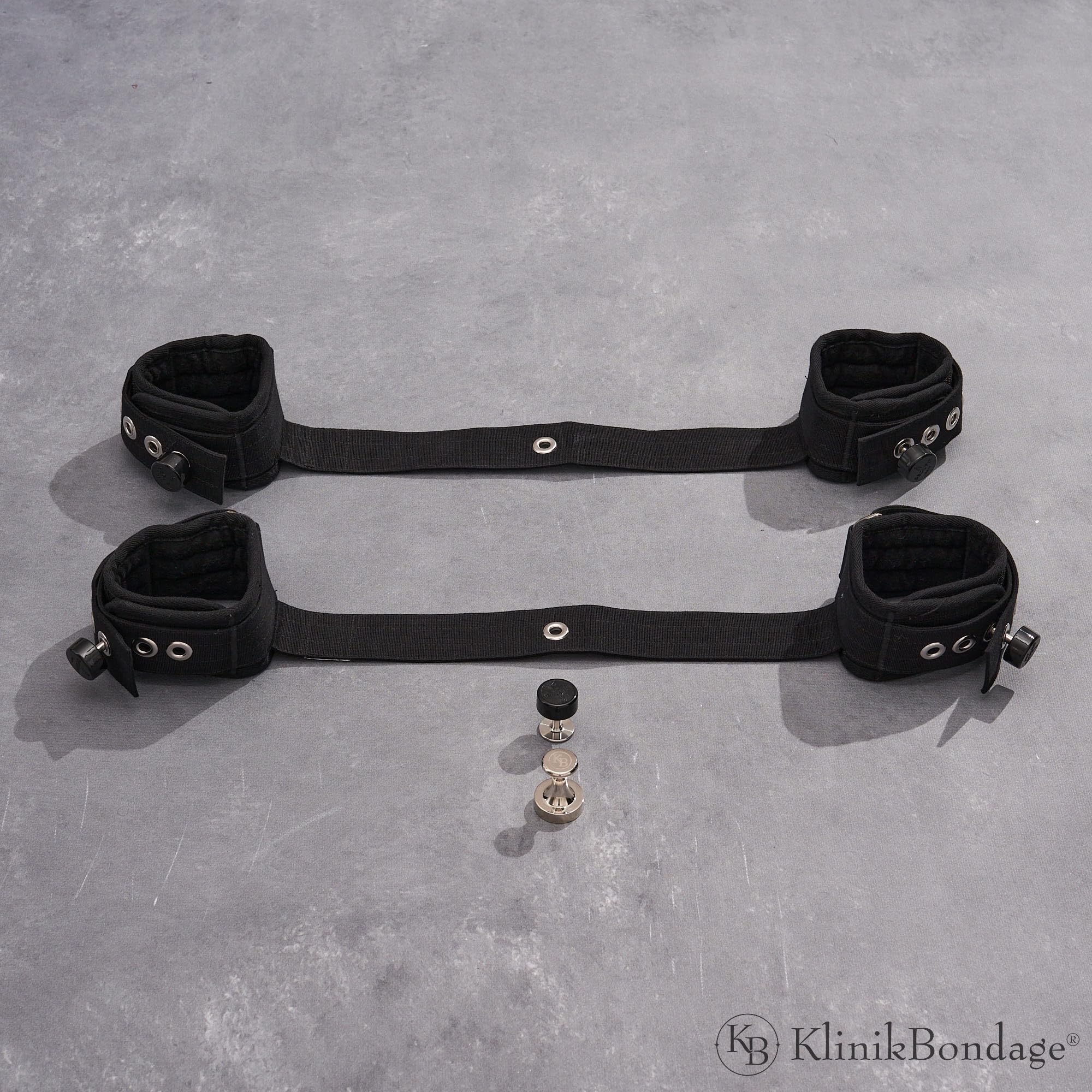 Hogtied-Bondage-Set BDSM Fessel-Set I Fesseln hogtied Fixierung sehr stabil - Premium Sexspielzeug I schwarz I handgefertigt aus Baumwolle