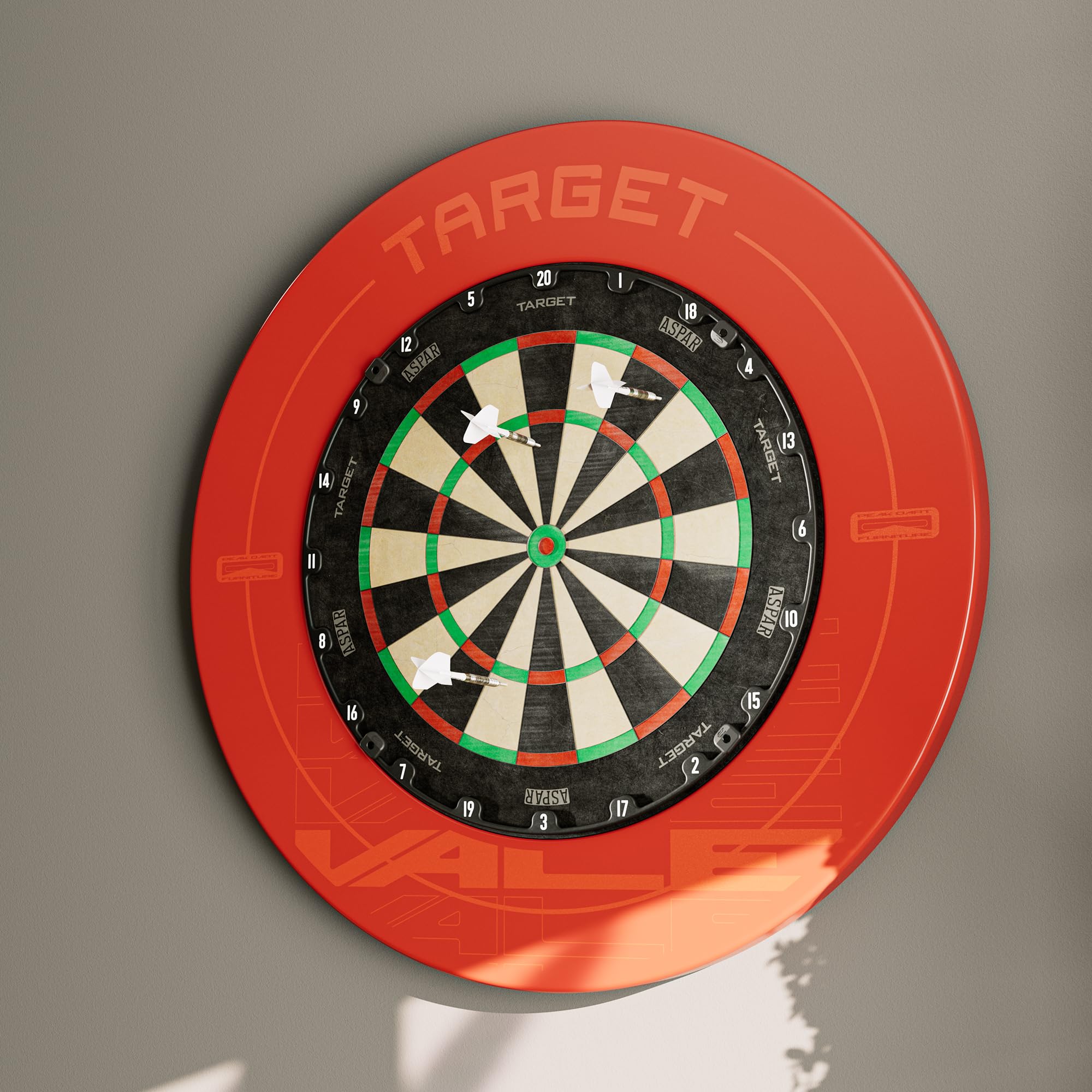 Target Darts Aspar Dart Board | Punta de Acero Diana con Autorrecuperable Sisal Cerdas y Rotational Puntuación Anillo | Thin Wire Reglamento Competición Talla Dart Board Set | Professional Dardos