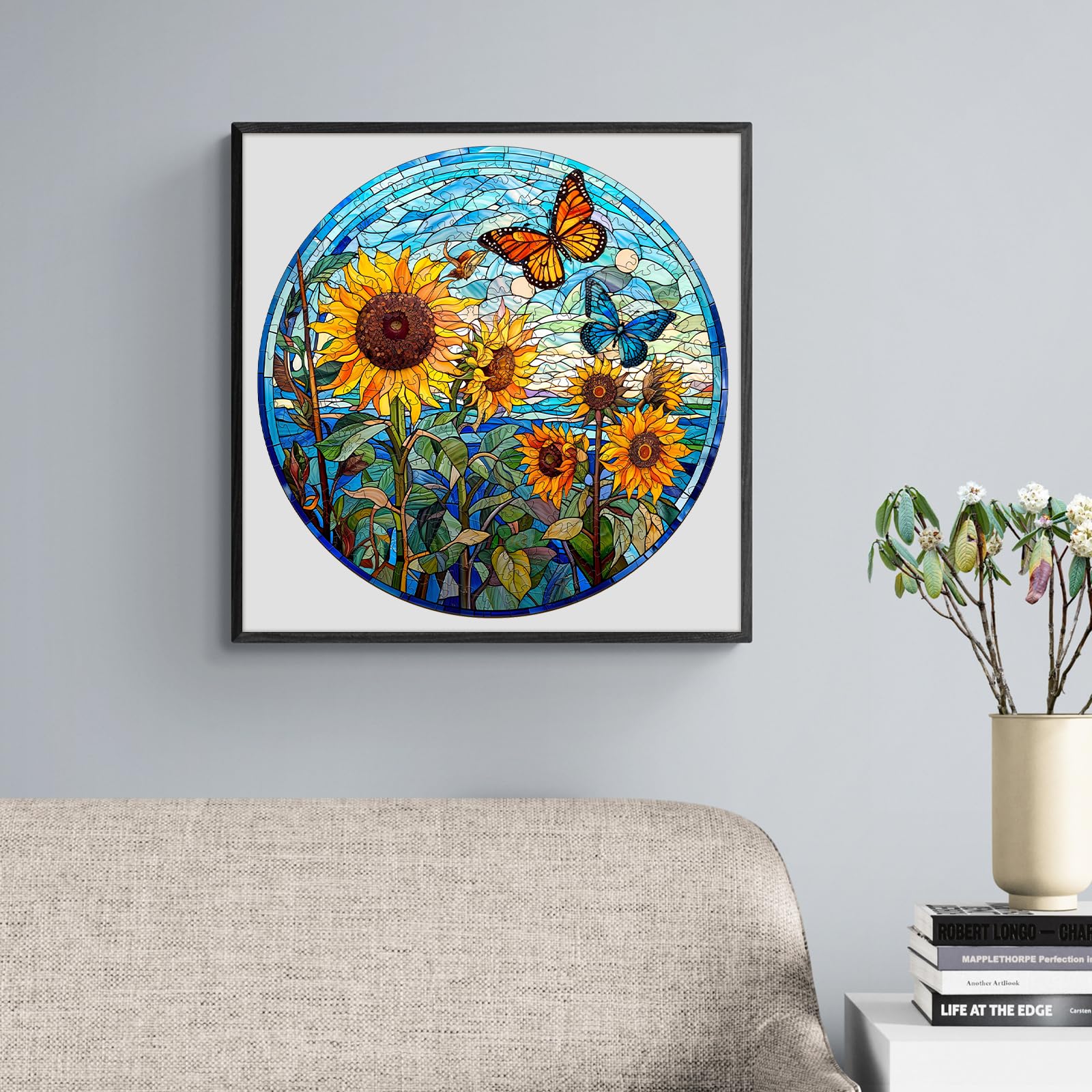 AFuruide Puzzle Legno Adulti Puzzle 1000 Pezzi Girasole Puzzle in Legno da 1000 Pezzi Giocattoli educativi di intrattenimento per Famiglie per Adulti e Bambini 75cm*50cm