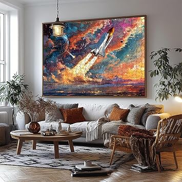 Space Shuttle Jigsaw Puzzles for Adults 2000, Wooden 2000 Piece Jigsaw Puzzles for Adults Abstract, Puzzle Games for The Whole Family Together, Puzzle for Wall Art Home Decor 28x40 Inch LZPT-03474