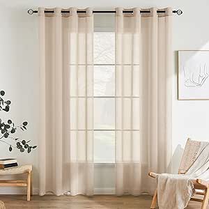 2 Tende Trasparenti In Voile Con Occhielli | 140x280cm Bianco - EMEMA - Foto 10