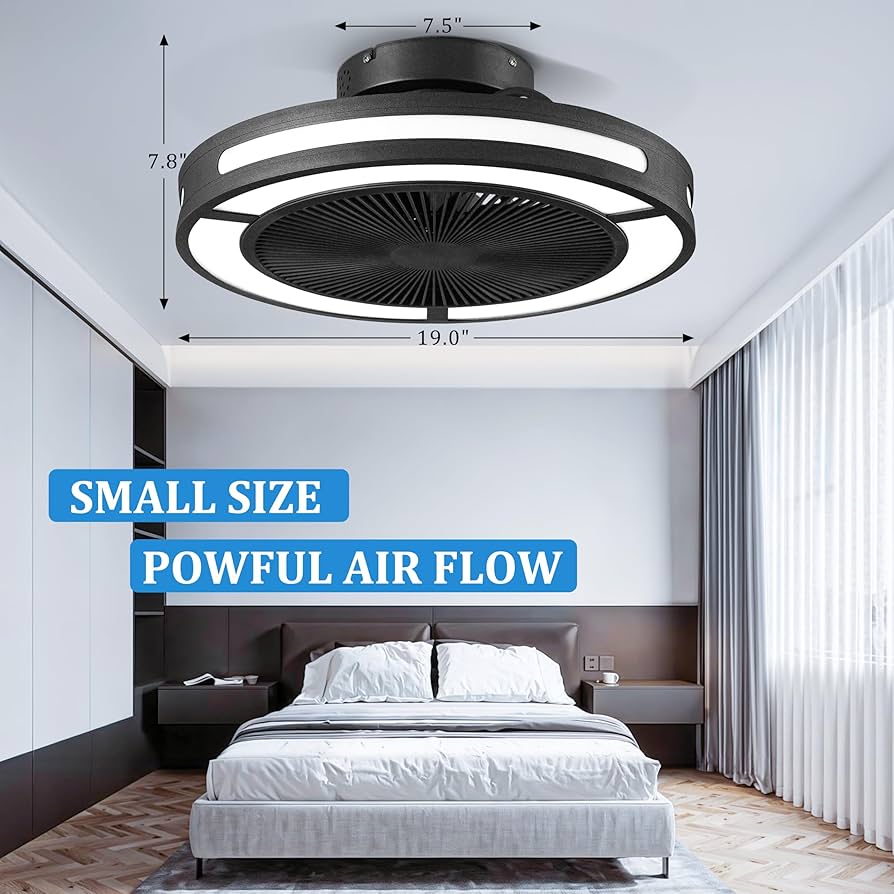 Amazon.com: Ohniyou Enclosed Ceiling Fan with Lights,19