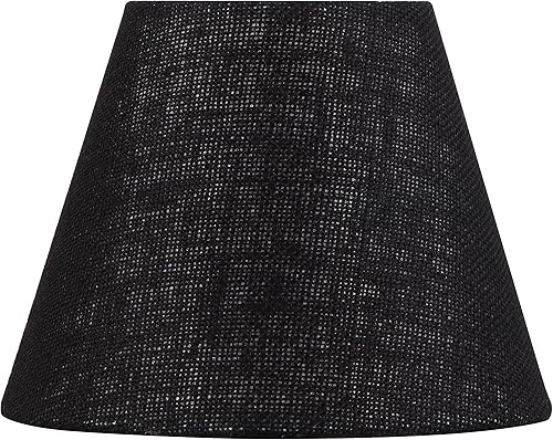 Miniatura 3 de Aspen Creative 56019, Empire Uno - Pantalla de lámpara en negro, 5 pulgadas superior x 9 pulgadas inferior x 7 pulgadas de altura inclinada, Negro