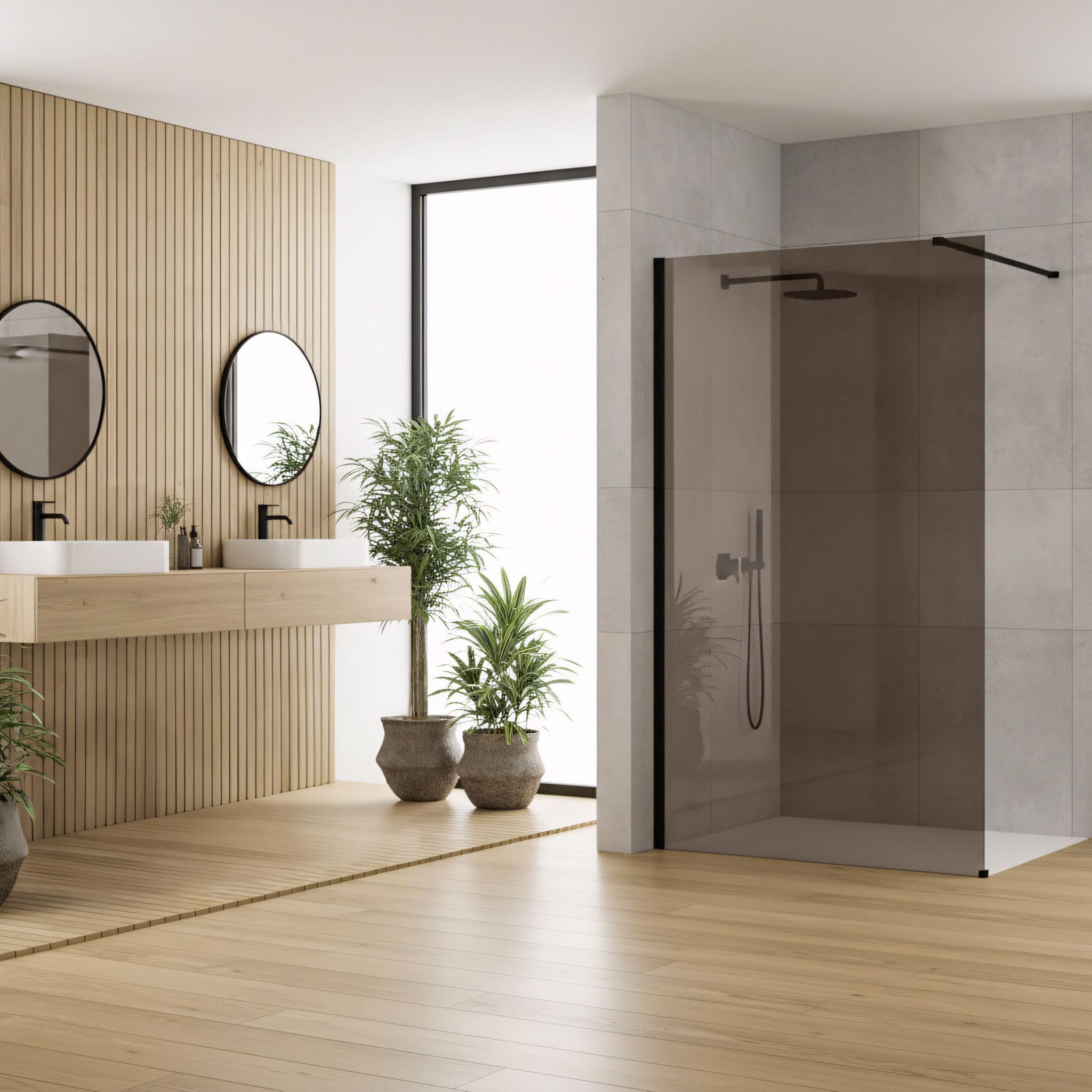 Rea ścianka prysznicowa Flexi brown 130, Czarny