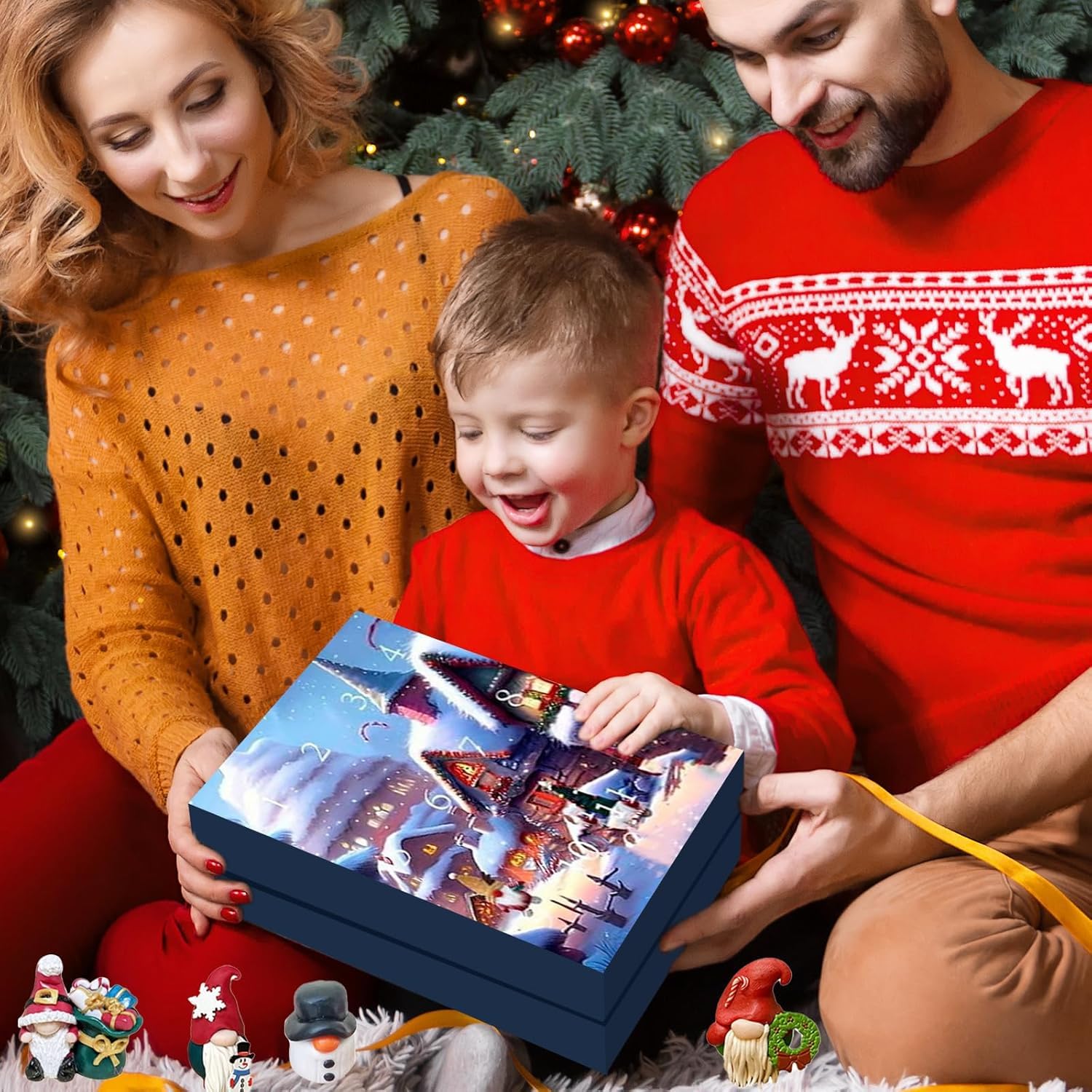 Calendrier De L'Avent De Noël Des Gnomes - Coffret Surprise De Noël 2025 | Poupées Gnomes De Luxe à Collectionner - Calendrier De - Maison