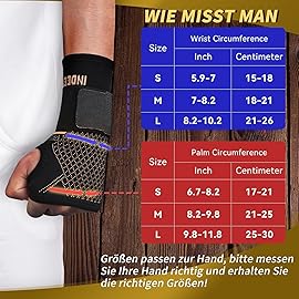 INDEEMAX Copper Wrist Compression Sleeve 1 Pair, Comfortable Hand Brace Support with Strap for Arthritis, Tendonitis, Sprains, Workout, Carpal Tunnel - Left & Right - Women and Men