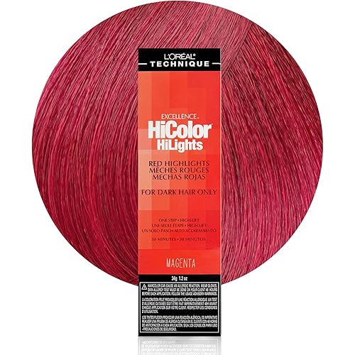 L'Oréal Technique HiColor Red HiLights Permanent Hair Color for Dark Hair | Intense Red Highlights | No Pre-Lightening Required | Rich, No-Drip Creme | Quick Processing Time | Color Resists Fading