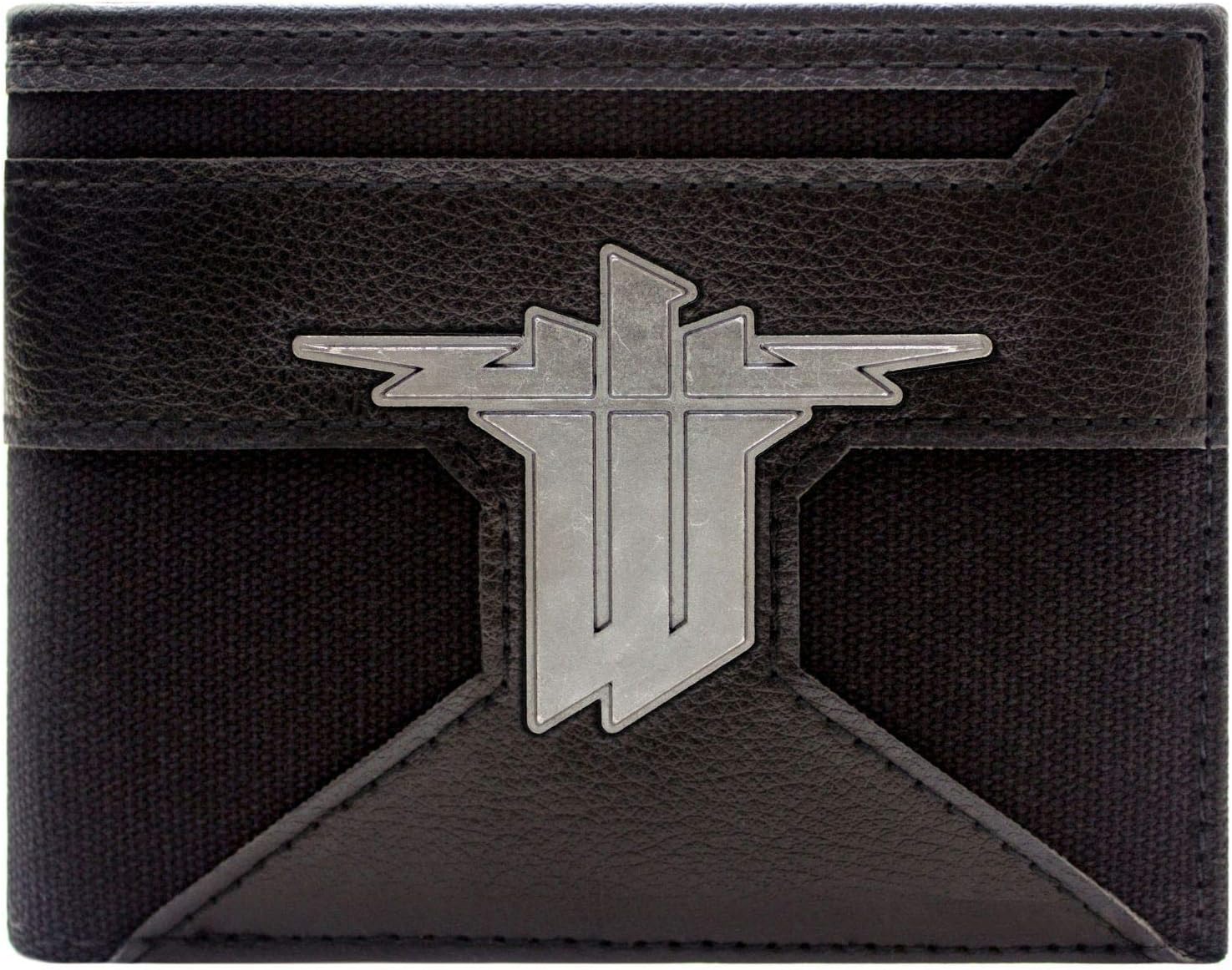 The New Colossus Wallet Bi-Fold Coin Pocket & Card Holder, Black
