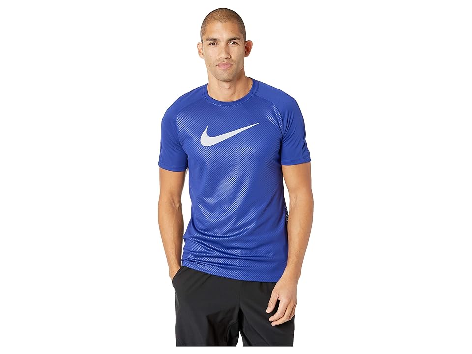 

Nike Dry Academy Top Short Sleeve GX2 (Deep Royal Blue/Wolf Grey) Men's Clothing