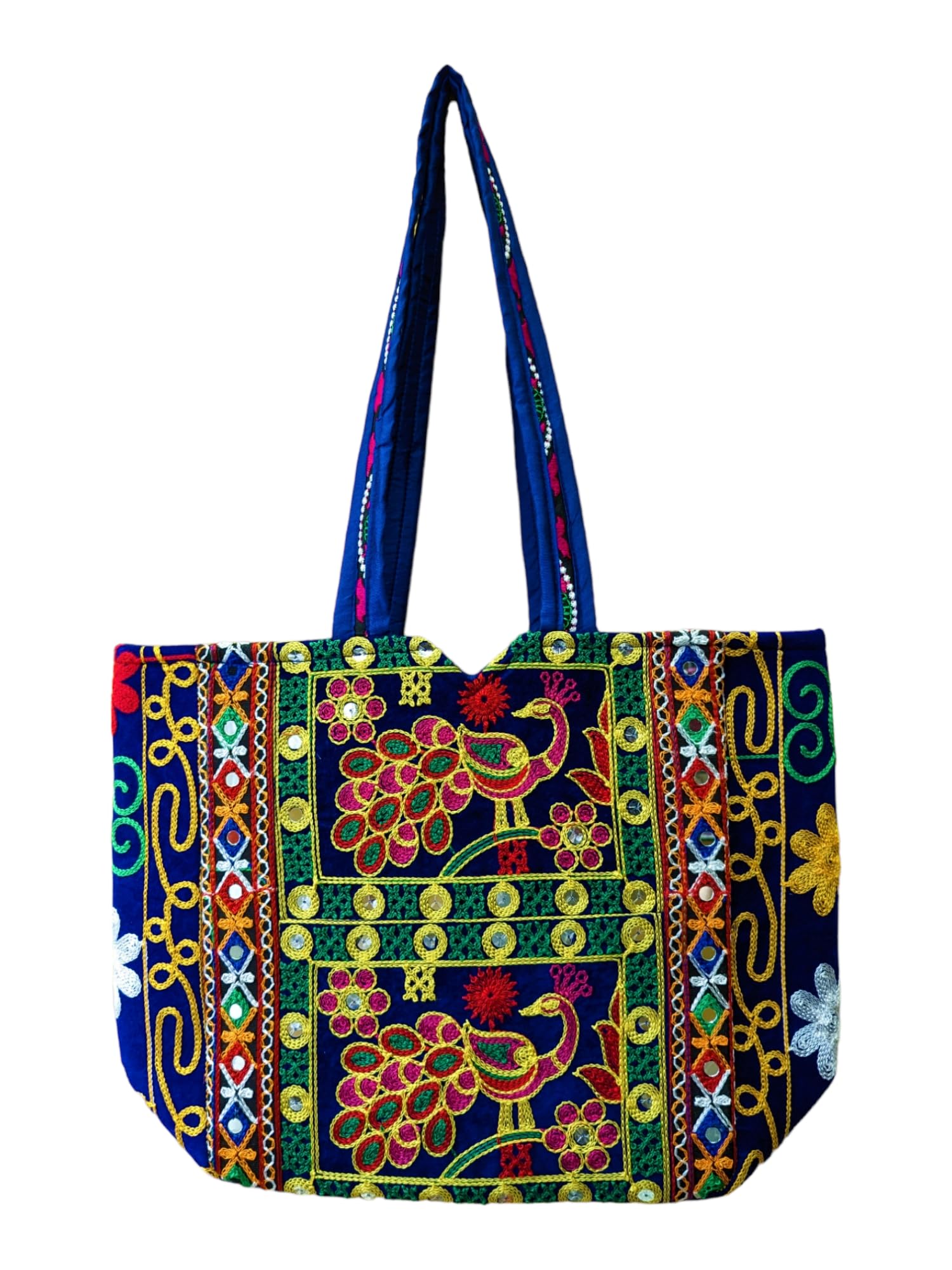 Sutliyan Jaipuri Double-Sided Embroidery Blue Regular Bag for Women (12 * 16 Inch) (B0C7HJR3ZC) Amazon Price History, Amazon Price Tracker