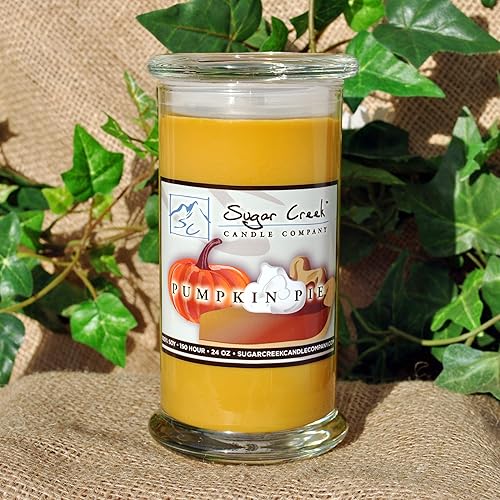 Miniatura 4 de Sugar Creek - Vela perfumada de soja y calabaza dulce crema (Jack O Lantern) - Colección de velas de Halloween  100% natural - no tóxica  Tarro