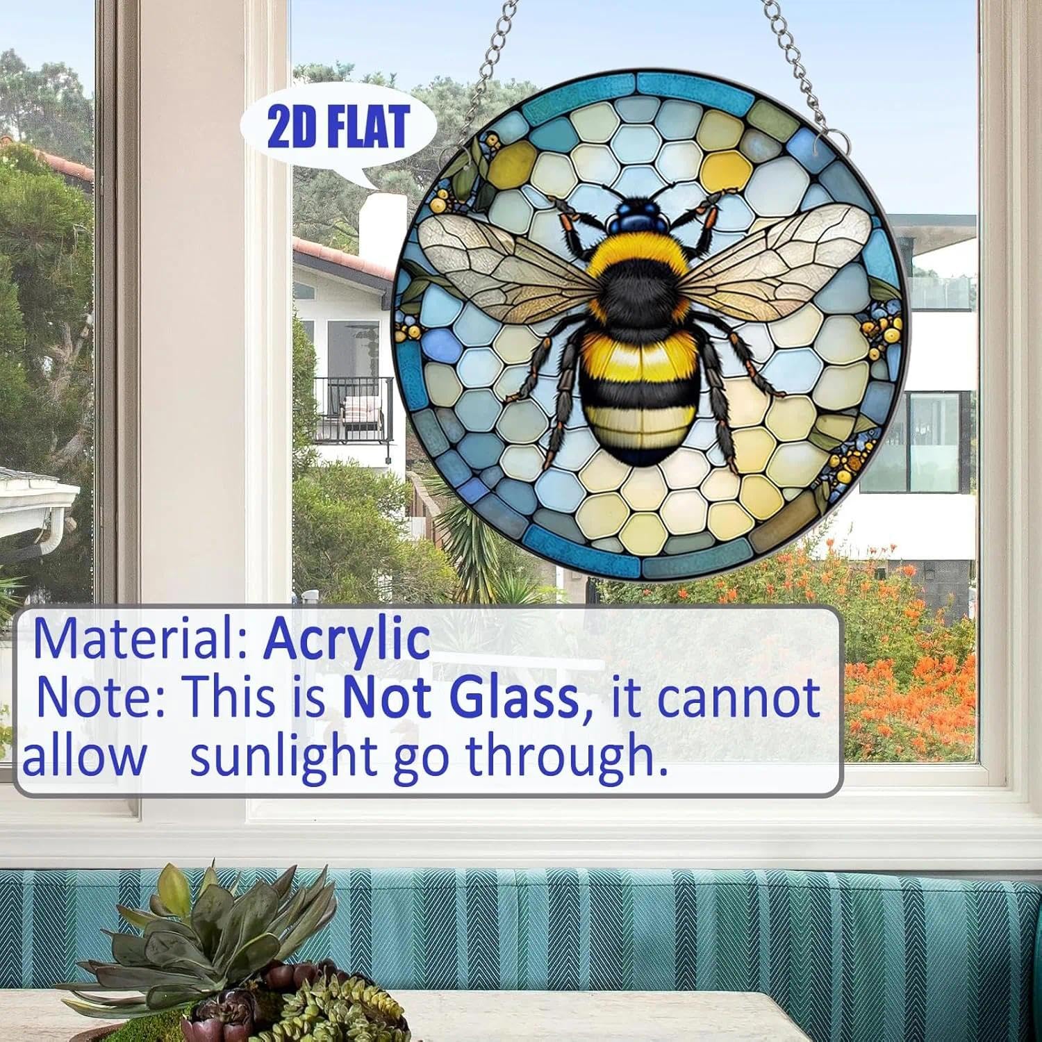 Amazon.co.jp: MATIHAY ハチ サンキャッチャー ステンドグラス