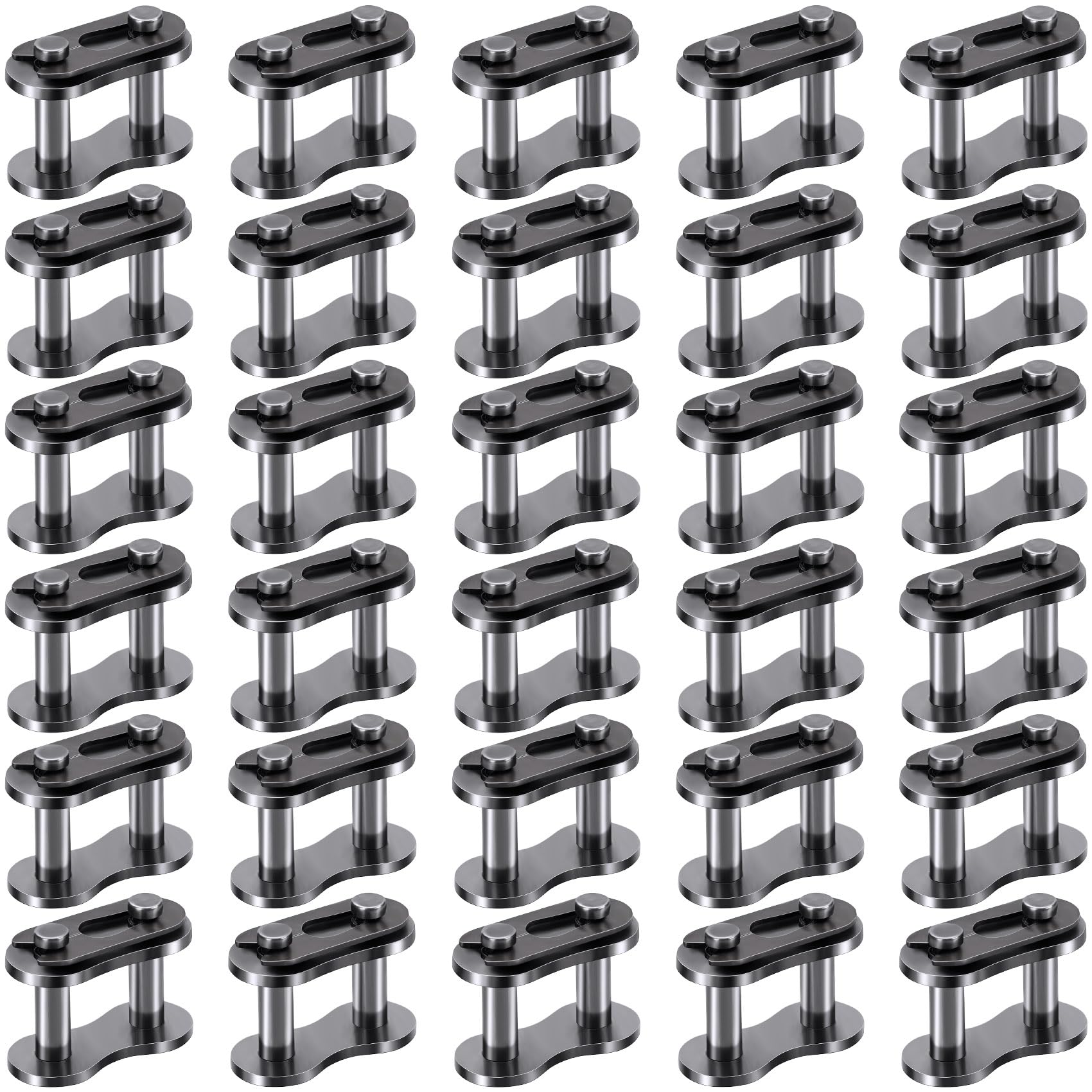 PAGOW 30 Stück 40 Rollenkettenverbindungen, Master-Verbindungsglied, robuster Manganstahl