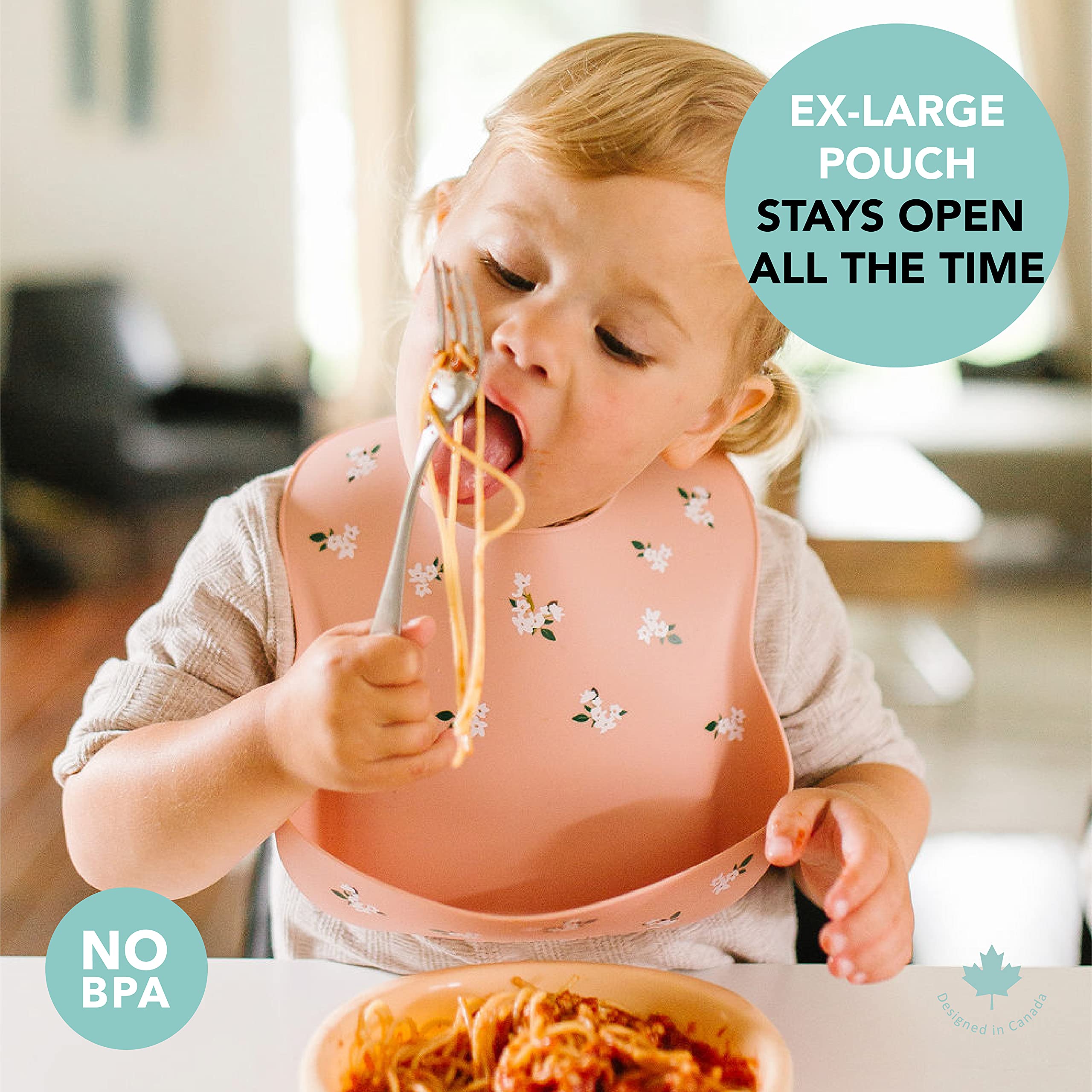 Loulou Lollipop Soft, Waterproof Silicone Feeding Bib For Babies And Toddlers 3 To 36 Months, Easy To Clean - Image 4