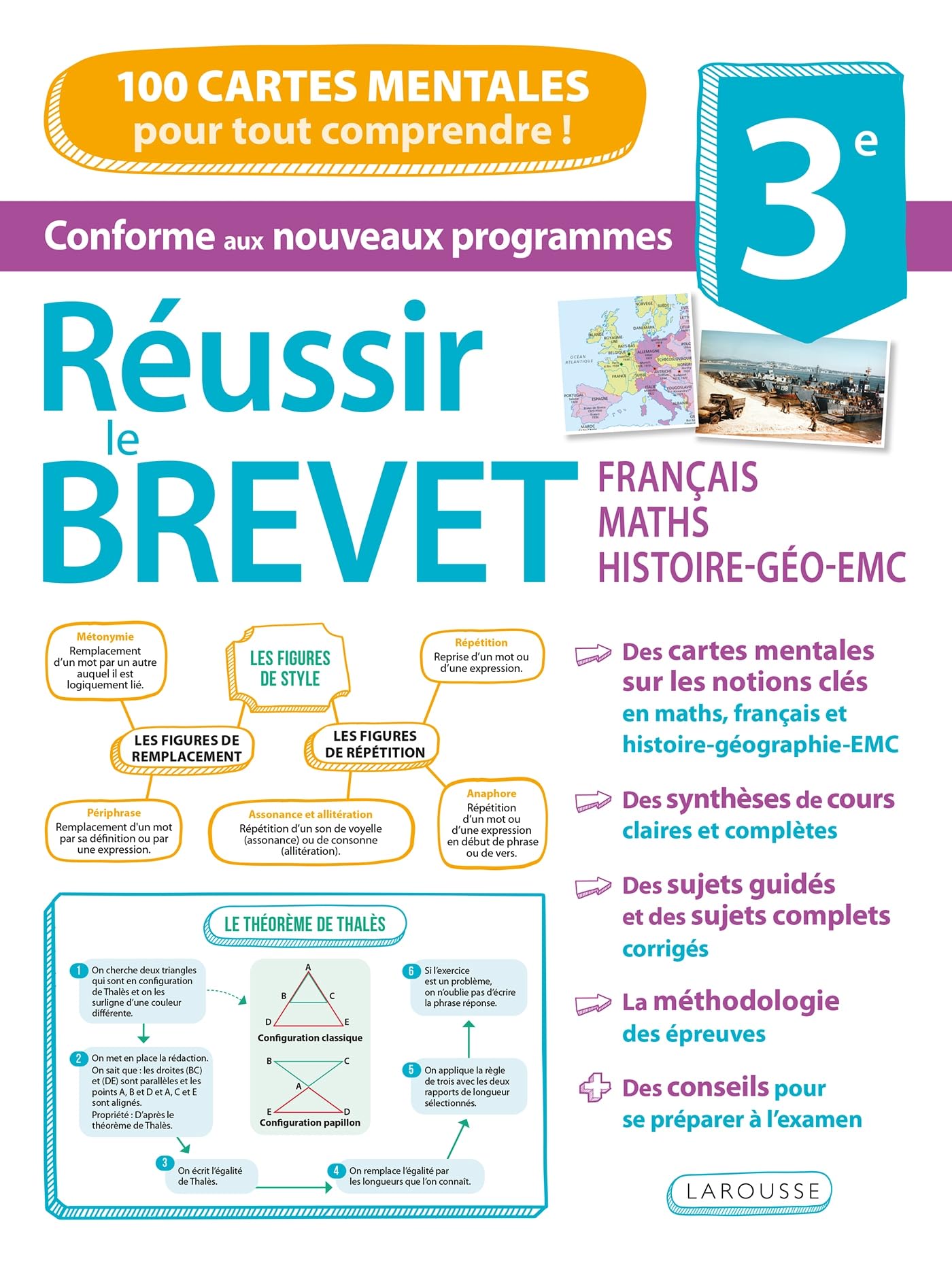 Réussir le BREVET en cartes mentales: Français-Maths-Histoire-Géo-EMC