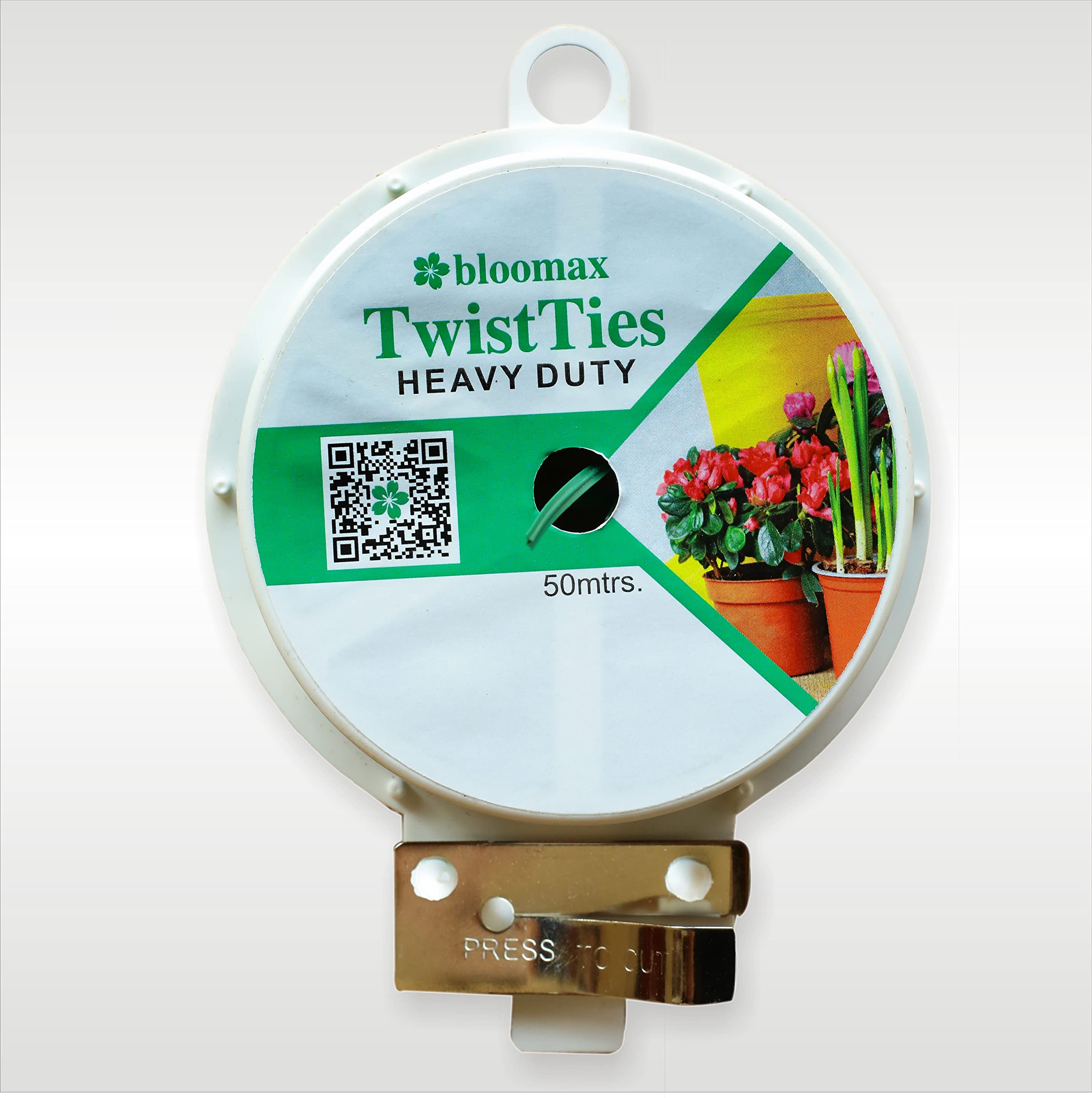 BLOOMAX® Multipurpose Twist Tie 50 mtrs, Both Side Caged Wire Spool with Inbuilt Easy Cutter for Gardening Plants, Bag Packing & Cable Twist Tie (Green) (B09TVVNTC8) Amazon Price History, Amazon Price Tracker