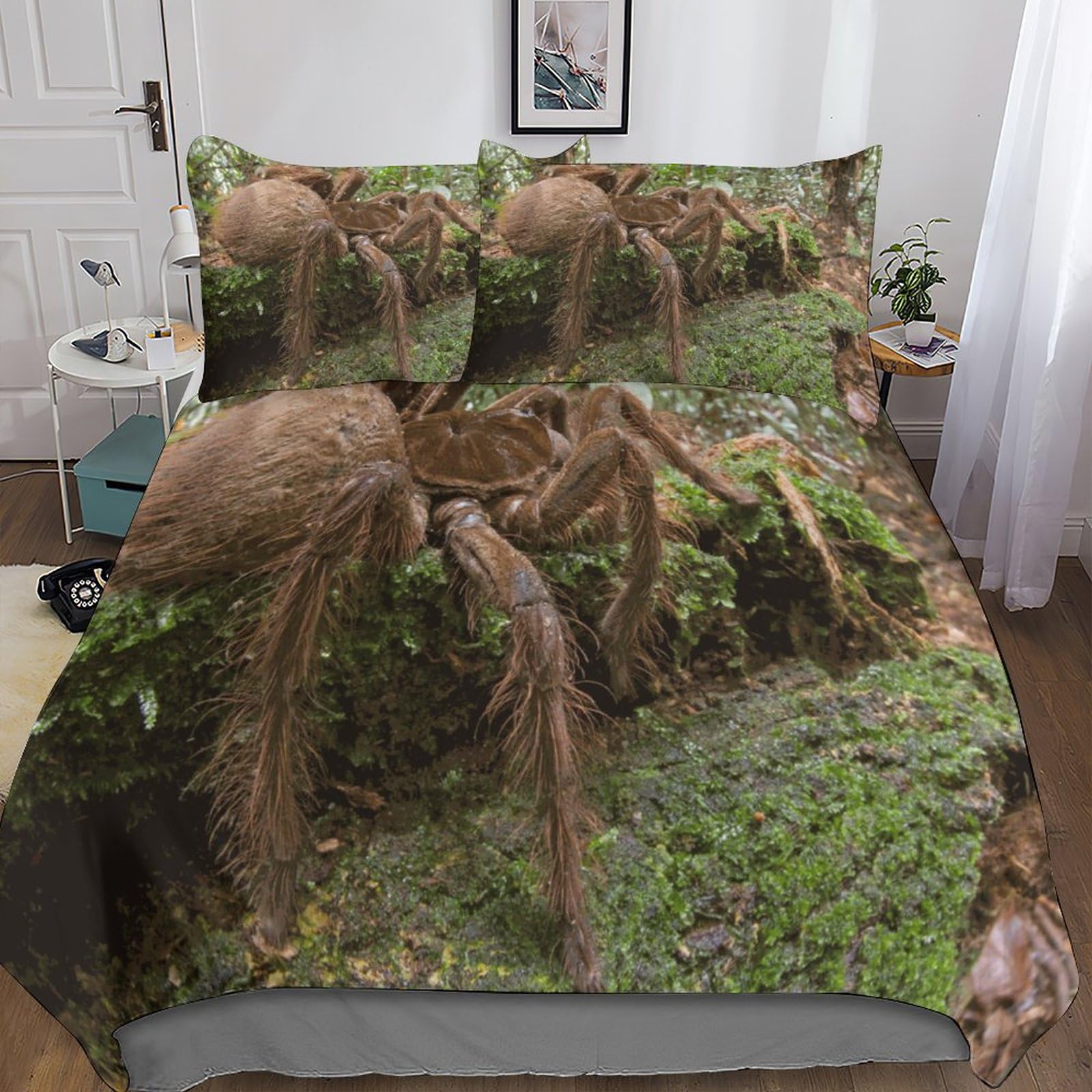 Ensemble de housse de couette reptiles motif araignée imprimé 3D parure de lit double 200x200