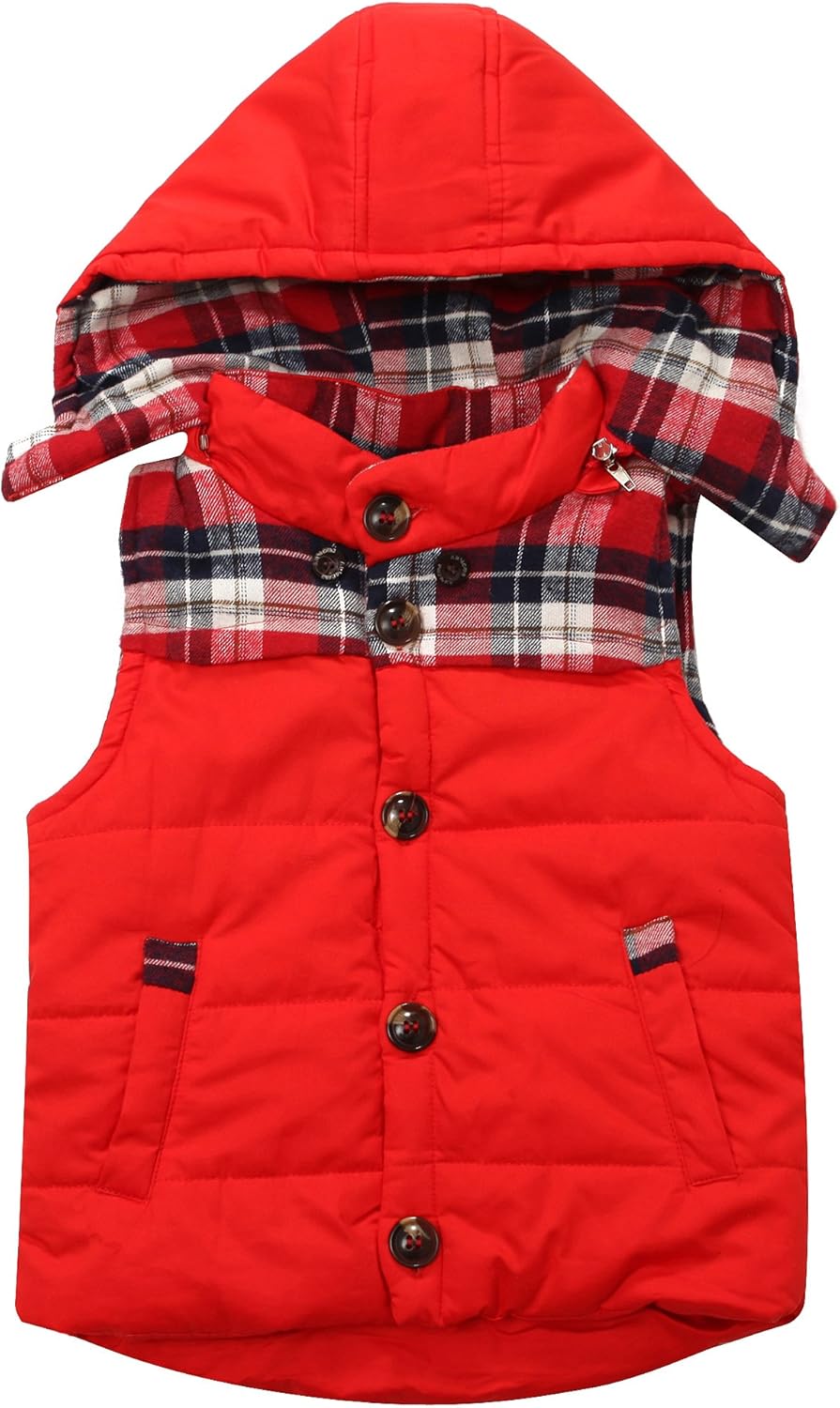 Richie House Girls' Padding Vest with Detachable Hood RH1292