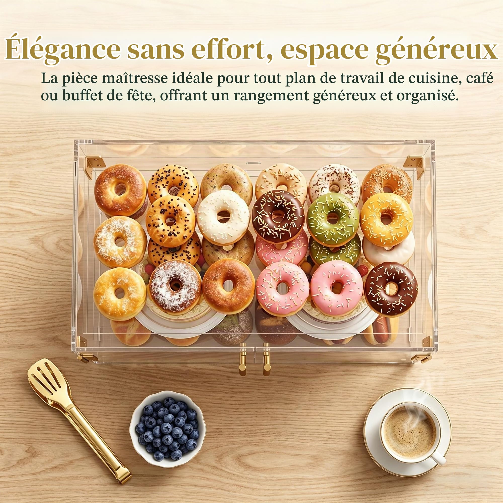 Vitrine de boulangerie à 3 niveaux améliorée avec porte magnétique