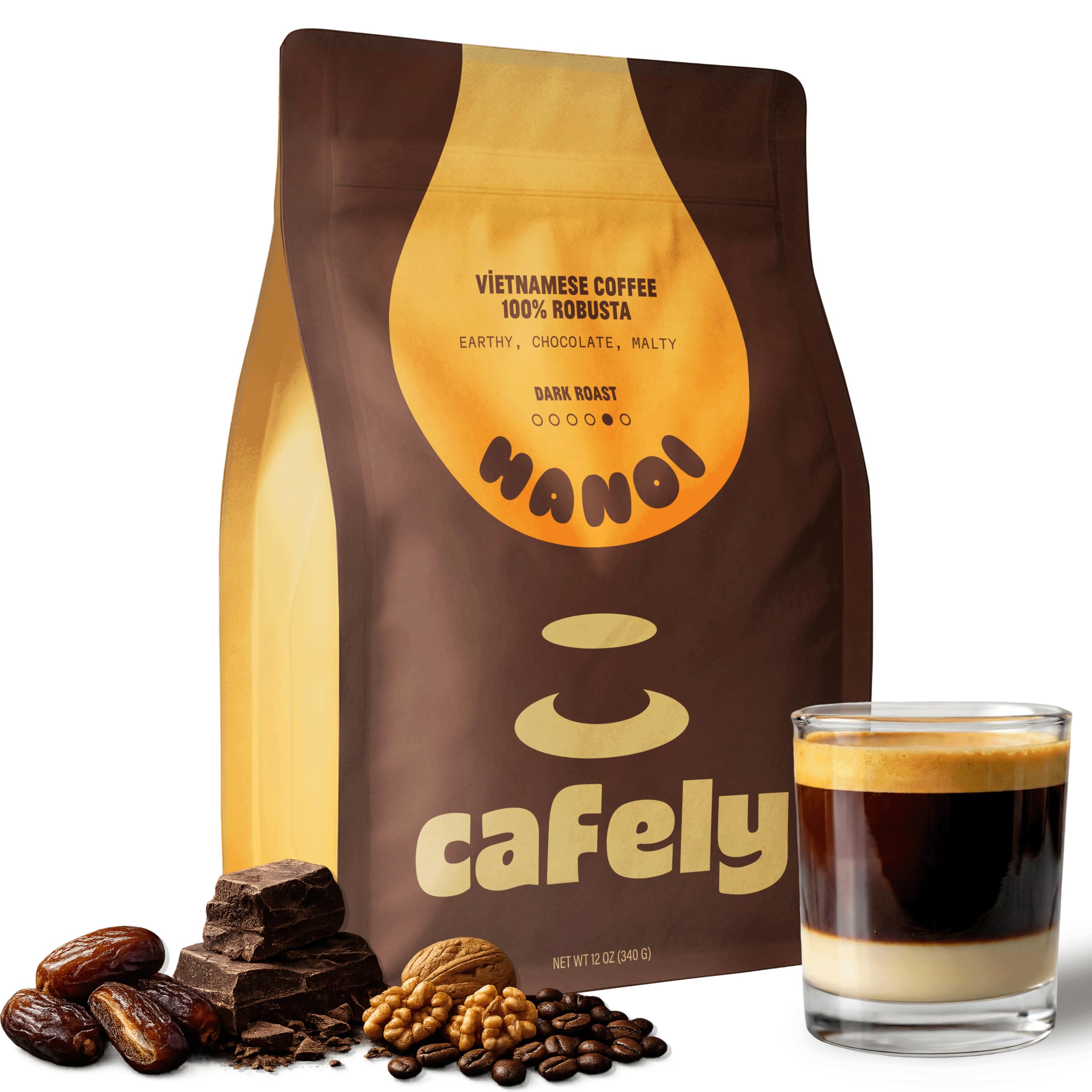 Amazon.com : Cafely HaNoi - 100% Robusta Whole Bean Vietnamese