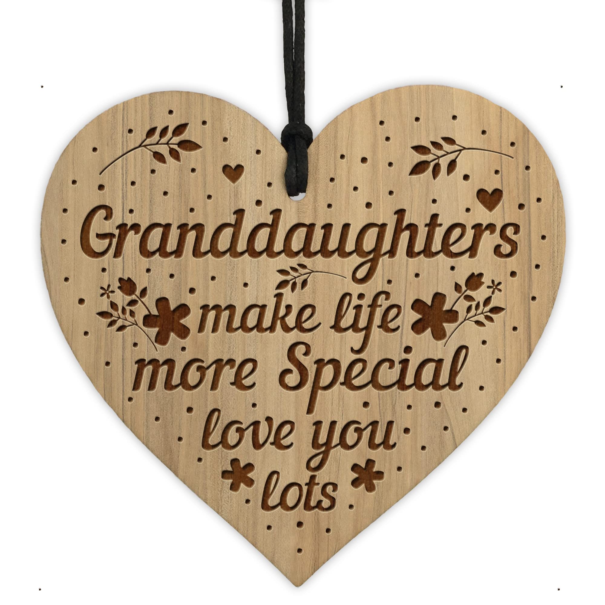 Red Ocean Granddaughter Gifts From Nan Grandma Engraved Heart Granddaughter Birthday Christmas Gifts