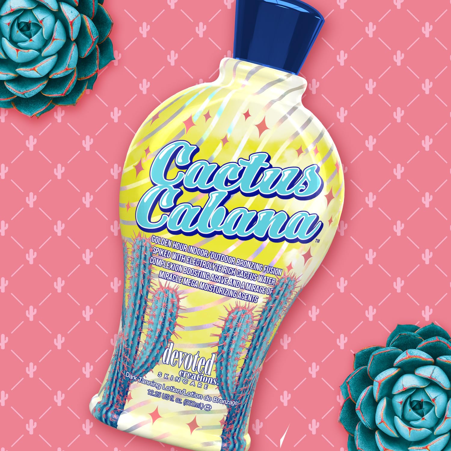 Amazon.com : Devoted Creations Cactus Cabana Indoor/Outdoor Complexion  Boosting Agave Electrolyte Rich Cactus Water DHA Bronzing Fusion 12.25oz  Dark Tanning Lotion : Beauty & Personal Care
