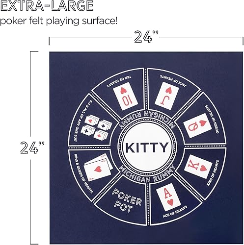 Miniatura 5 de Brybelly Michigan Rummy Deluxe Edition – Mezcla estratégica de corazones, Rummy y un juego de póquer – Juegos de mesa clásicos de apuestas y