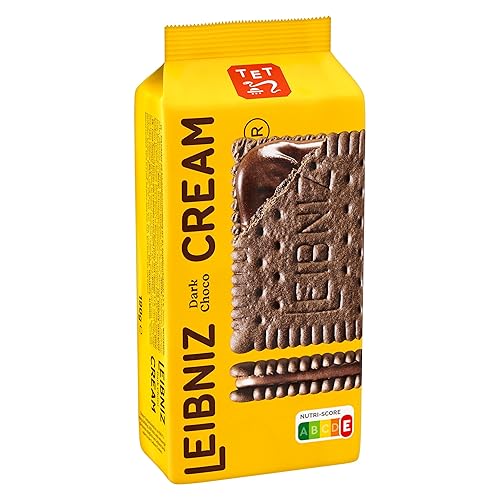 LEIBNIZ Cream Dark Choco, 190 g, knusprige Kakaoekse mit zarter Schokoladencreme (1 x 190 g)
