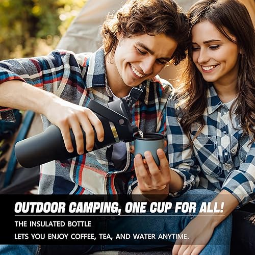 Miniatura 8 de Botellas de agua de acero inoxidable de 32 onzas con pajilla vaso aislado con tapa a prueba de fugas 24 horas frías12 horas calientes  el mejor