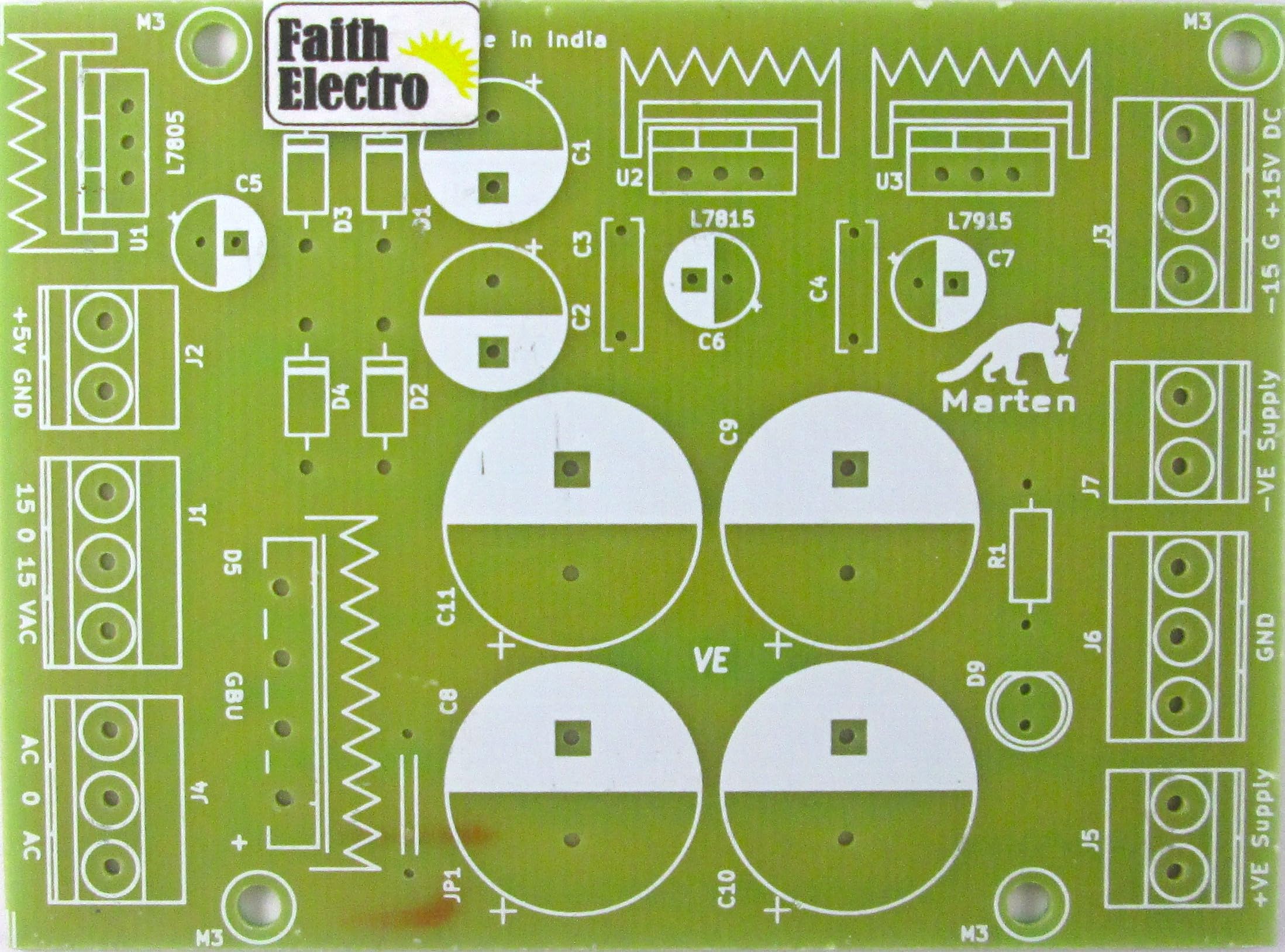 Faith Electro 10 Ampere unregulated with +5v +12v -12v regulated power supply - pcb only-image-46
