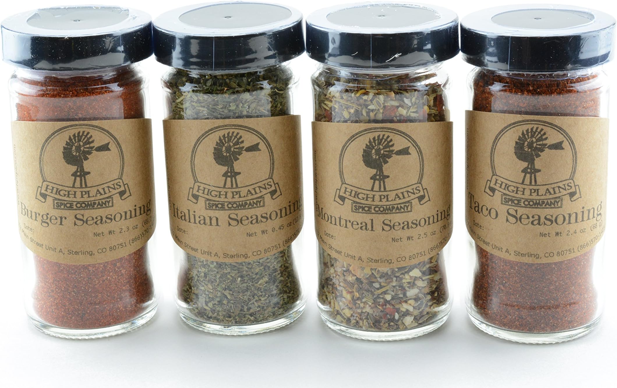 The Essentials Gift Set of 4 ~ Gift Set by High Plains Spice Company ~ Gourmet Meat and Veggie Spice Blends & Rubs For Beef, Chicken, Veggies & All Recipes ~ Spice Blends Handcrafted In Colorado, USA