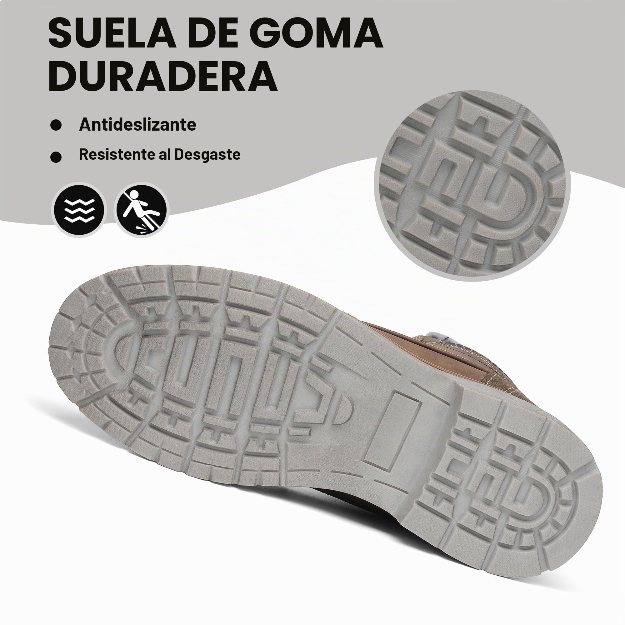 Mishansha Botas de Nieve Hombre Mujer Invierno Marrón Gr.44