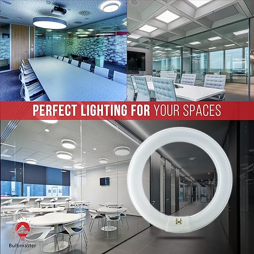 Miniatura 5 de BULBMASTER FC12T9D - Bombilla circular fluorescente redonda T9 de 32 vatios de 12 pulgadas, luz diurna 6500K, FC12T9 1930 lúmenes G10Q base de 4