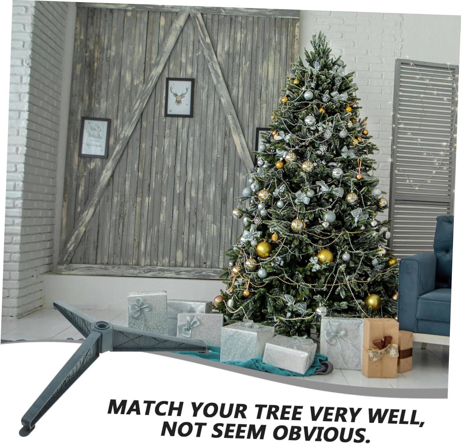 Christmas Tree Stand Base Holder Support Easy Assembly Xmas Tree Accessory for Home Decor Christmas Parties