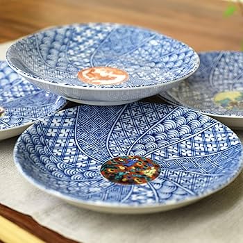 Amazon.co.jp: 和座の蔵 お皿 おしゃれ 九谷焼 小皿5枚セット 時代絵