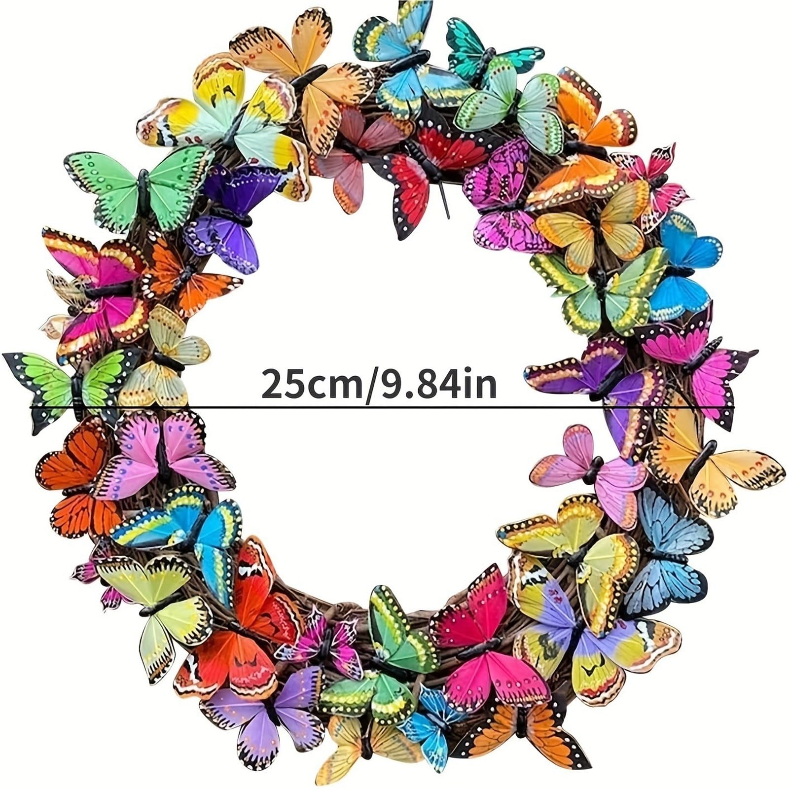 Couronne pour Porte Simulation de Produit Couronne Papillon Décoration Printemps Pâques Hôtel Restaurant Porte Mur