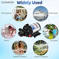 Vista 7 de 2025 mejorada 2088-422-144 bomba de agua dulce para RV, bomba de agua de diafragma autocebante de 12 V 3.3 GPM, 45 PSI, incluye interruptor