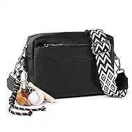 TANTOMI Small Crossbody Bags for Women, Triple Zip Crossbody Purse Cell Phone Shoulder Bag Handbags with Adjustable Strap