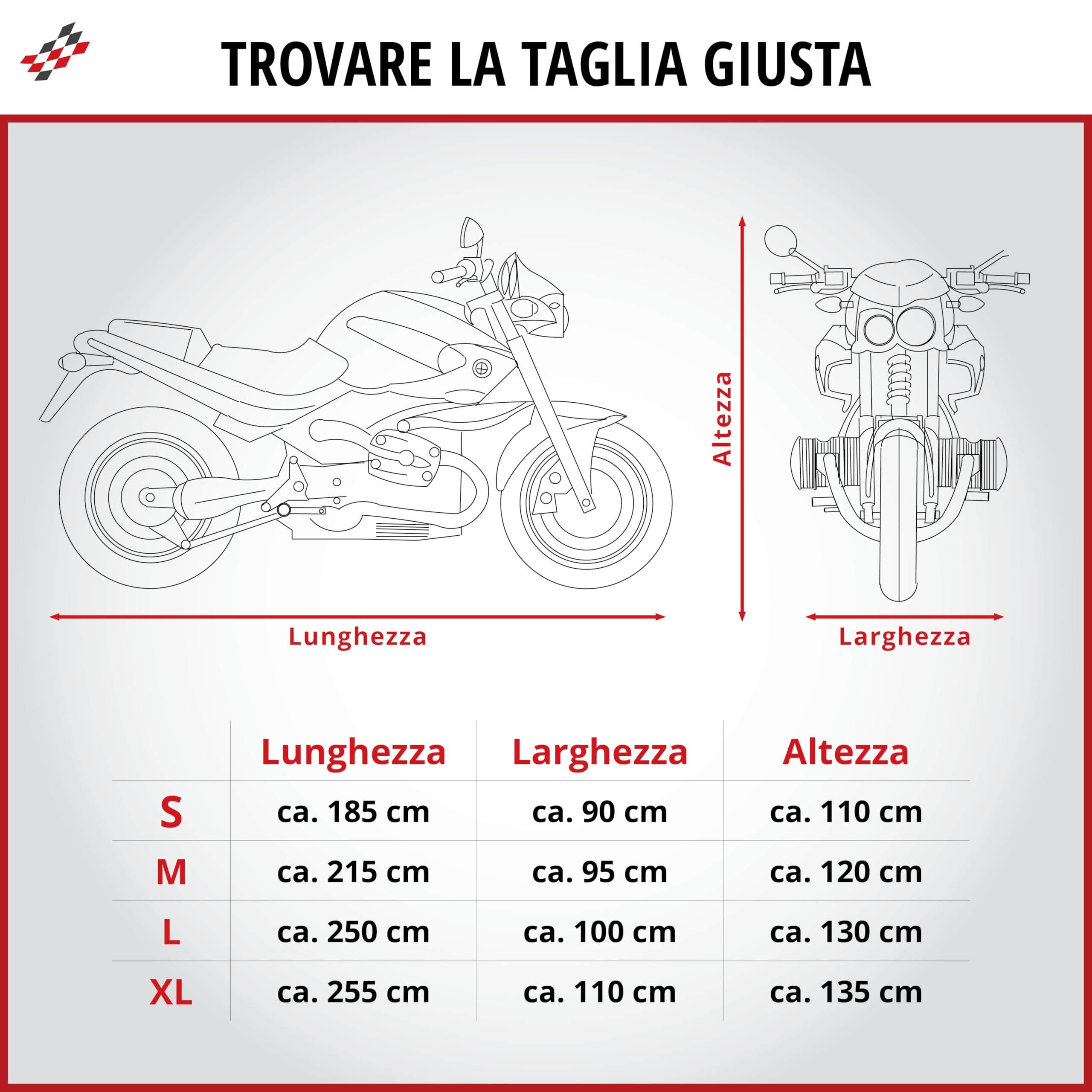 WALSER Telone per moto All Weather M, telone per moto da esterno 100% impermeabile