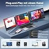 Portable monitor for laptop 14 ’’ Triple laptop screen extender FHD 1080p Portable monitor screen extension plug & play No driver compatible Windows Mac Android